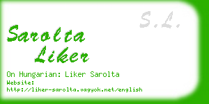 sarolta liker business card